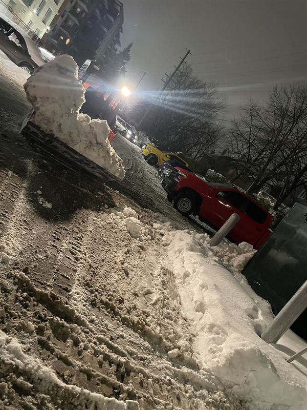Winter snow clearing at a residential property in Ottawa
